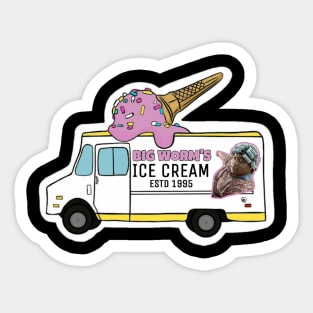 big worm's ice cream LA ESTD 1995 Sticker